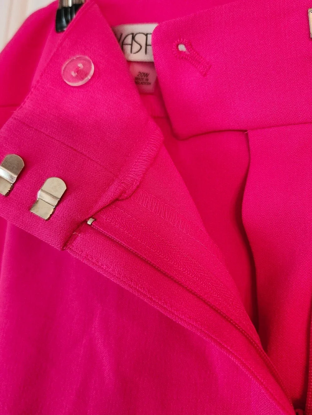 NEW Hot Pink Women's High-Waist Wide-Leg Pants Kasper 20W Macy's Retail:$89.99 - Picture 5 of 15